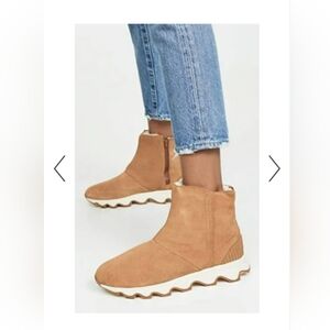 Sorel Kinetic Waterproof Short Winter Boots In Camel